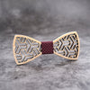 wooden bow tie white Maple Wood bowtie with pocket square Handkerchief Set cuff Links groom man