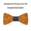Yellow pear Wood Engraved wooden bow tie