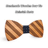 Lines Design Wooden Bow Ties