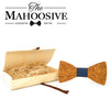 Yellow pear Wood Engraved wooden bow tie