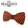 Striped Wooden bow ties