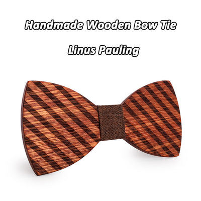 Striped Wooden bow ties