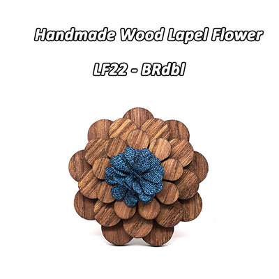 Wooden Brooch Lapel Flowers - LF22