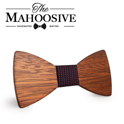 Merbau Wood Hand polished wooden bow ties