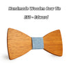 Yellow Pear Wooden bow ties