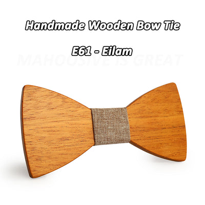Yellow Pear Wooden bow ties