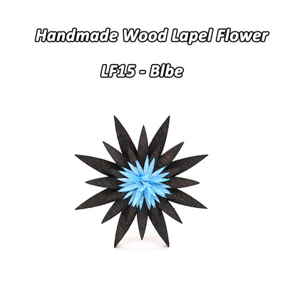 Wooden Brooch Lapel Flowers - LF15