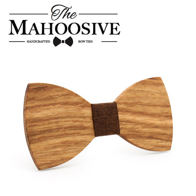 Zebra wood handmade bow tie