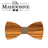 Zebra wood handmade bow tie