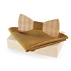 wooden bow tie wood box pocket square