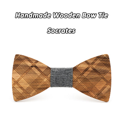 Zebra Striped Wooden Bow ties