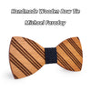 Lines Design Wooden Bow Ties