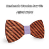 Striped Wooden bow ties