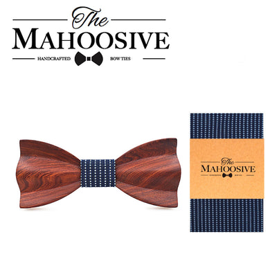 Red wedding bow tie Red rosewood