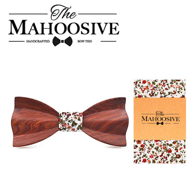 Red wedding bow tie Red rosewood