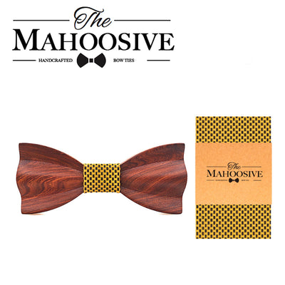Red wedding bow tie Red rosewood