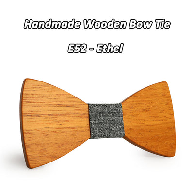 Yellow Pear Wooden bow ties