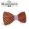 Striped Wooden bow ties