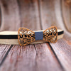 Wooden Bow Tie Set Cherry with Laser Out Out