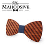 Striped Wooden bow ties