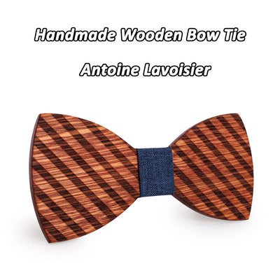 Striped Wooden bow ties