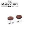 Wood Cufflinks Black Walnut Wooden cuff button