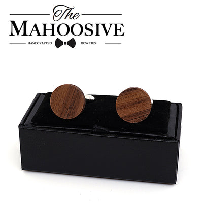 Wood Cufflinks Black Walnut Wooden cuff button