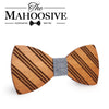 Lines Design Wooden Bow Ties