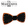 Leather bow tie with Wood bowties