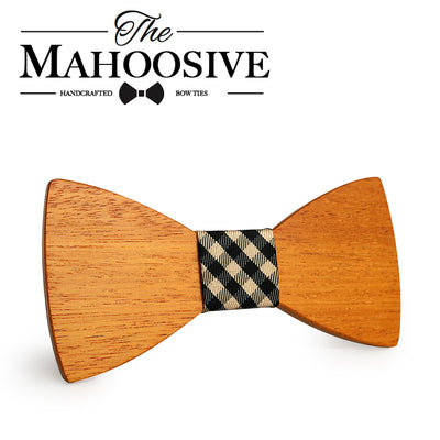 Yellow Pear Wooden bow ties