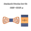 Wooden Bow Tie Set Cherry with Laser Out Out