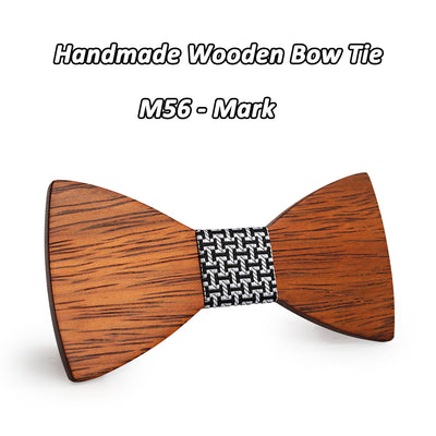 Merbau Wood Hand polished wooden bow ties