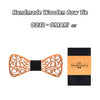Wooden Bow Tie Set Cherry with Laser Out Out