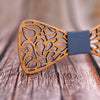 Wooden Bow Tie Set Cherry with Laser Out Out