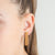 Zebra Wood Earring - Rectangle