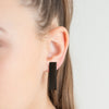 Wenge Wood Earring- Rectangle