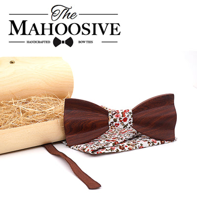 Red wedding bow tie Red rosewood