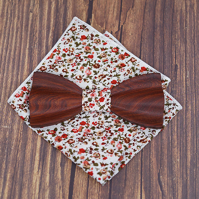 Red wedding bow tie Red rosewood
