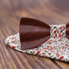 Red wedding bow tie Red rosewood