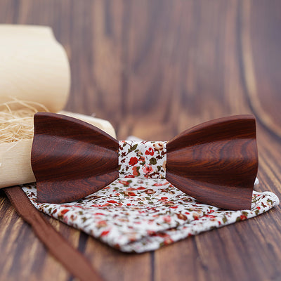 Red wedding bow tie Red rosewood