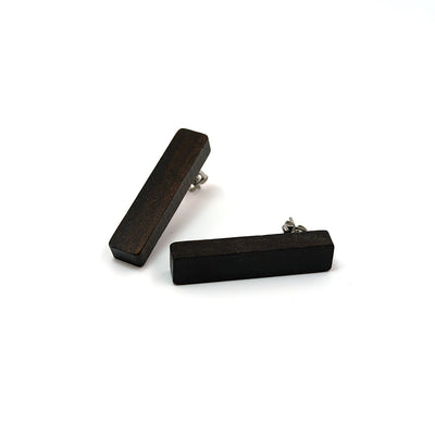 Wenge Wood Earring- Rectangle