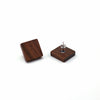 Walnut Wood Earring- square