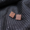 Walnut Wood Earring- square