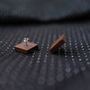 Walnut Wood Earring- square