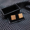 Zebra Wood Earring- square