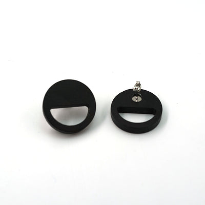 Wenge Wood Earring - Smile face