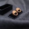 Zebra Wood Earring - Smile face
