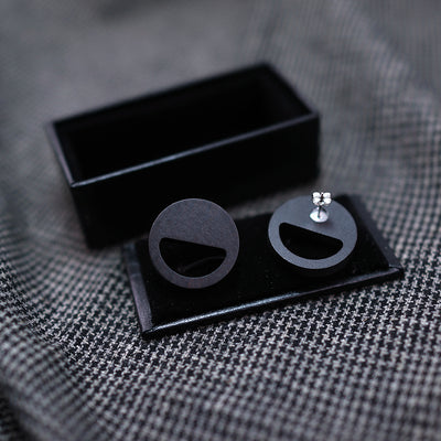 Wenge Wood Earring - Smile face