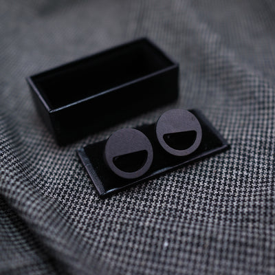 Wenge Wood Earring - Smile face