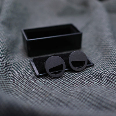 Wenge Wood Earring - Smile face